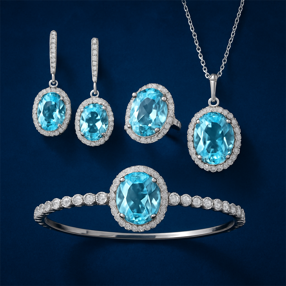 March Birthstone aquamarine gemstone jewelry